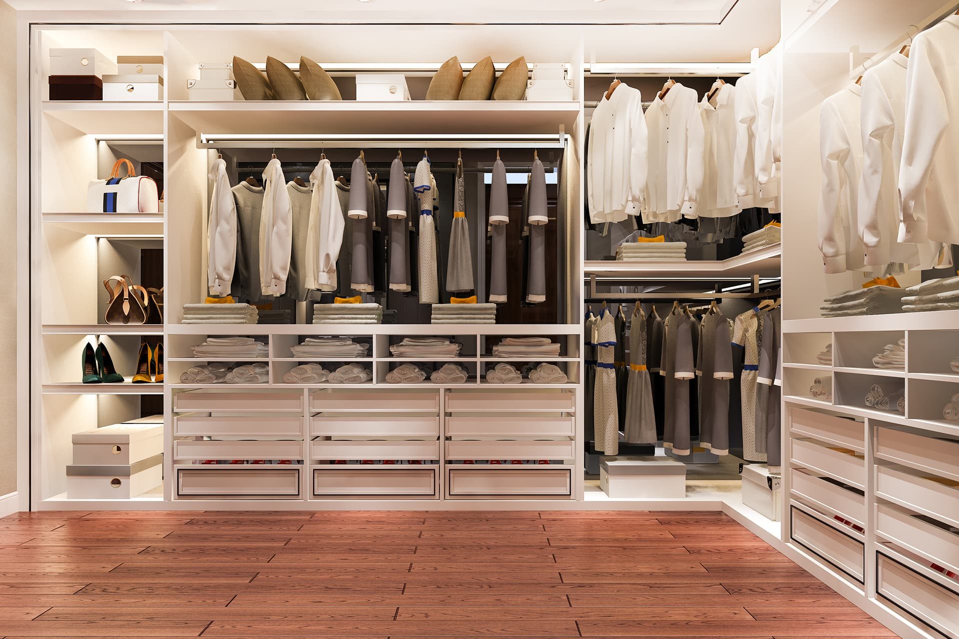 3d-rendering-luxury-scandinavian-wood-walk-closet-with-wardrobe-make-up-table 1